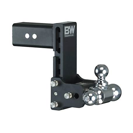B&W Trailer Hitch Ball Mount Class V Tri Ball with 1-7/8 in. 2 in. 2-5/16 in. Fits 3 in. Rec, 7.5 in. Drop TS30049B