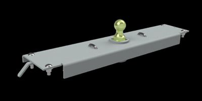 B&W Gooseneck Trailer Hitch Direct Fit Under Bed 2-5/16 in. Stow-A-Way Ball Safety Chain U-Bolt Kit, GNRK1300