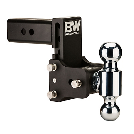 B&W Trailer Hitch Ball Mount Class V Dual Ball with 2 in. and 2-5/16 in. Fits 2-1/2 in. Rec, 5 in. Drop TS20037B