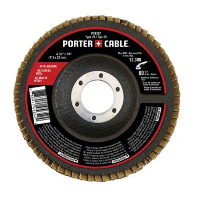 PORTER-CABLE 60 Grit Multi Wheel Set, 2 Cutting, 2 Grinding and 1 Flap, 5-Pack