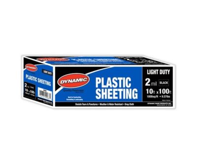 Dynamic 10 ft. x 100 ft. 2 mil Black Plastic Sheeting