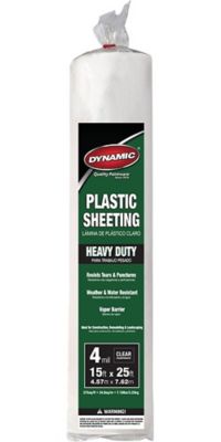 Dynamic 15 ft. x 25 ft. 4 mil Clear Plastic Sheeting at Tractor Supply Co.