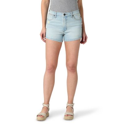 Wrangler Women's Stretch Fit High-Rise Retro Hemmed Shorts