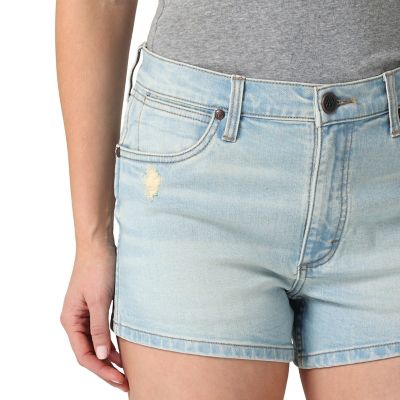 Image showing  Women's Stretch Fit High-Rise Retro Hemmed Shorts