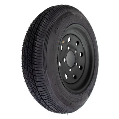 Image showing  4.80-12 12 in. Bias 6-Ply Trailer Tire and Black Mod Wheel 5 Lug on 4.5 in.