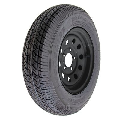 Image showing  ST175/80D13 13 in. Bias 6-Ply Trailer Tire and Black Mod Wheel 5 Lug on 4.5 in