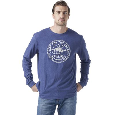 Wrangler Men's Yellowstone Crew Neck Long-Sleeve T-Shirt