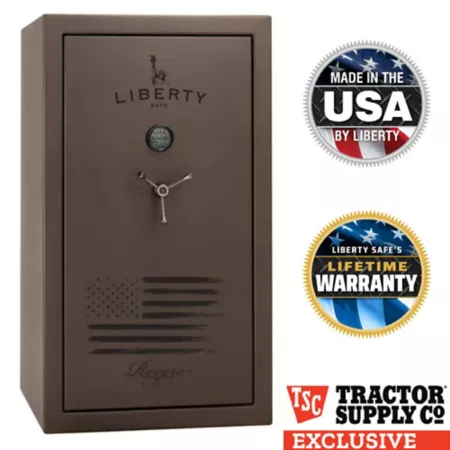 Liberty Safe Revere 44 Long Gun + 6 Handgun E-Lock 60 Minute Gun Safe Midnight Bronze Gun Safes