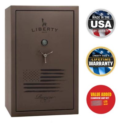 Liberty Safe 64 Long Gun + 6 Handgun 22.8 cu. ft. Electronic Lock Revere Gun Safe, 60 Min. Fire Rating, Midnight Bronze