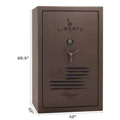 Image showing  64 Long Gun + 6 Handgun 22.8 cu. ft. Electronic Lock Revere Gun Safe, Midnight Bronze