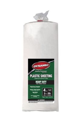 Dynamic 3 ft. x 50 ft. 4 mil Black Plastic Sheeting