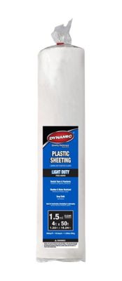 Dynamic 4 ft. x 50 ft. 1.5 mil Clear Plastic Sheeting