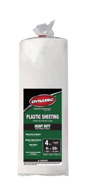 Dynamic 4 ft. x 50 ft. 4 mil Black Plastic Sheeting