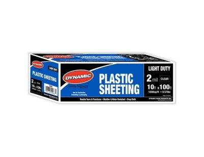 Dynamic 10 ft. x 100 ft. 2 mil Clear Plastic Sheeting