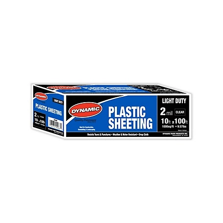 Husky 10 ft. x 100 ft. Clear 2 mil. Plastic Sheeting RS210-100C