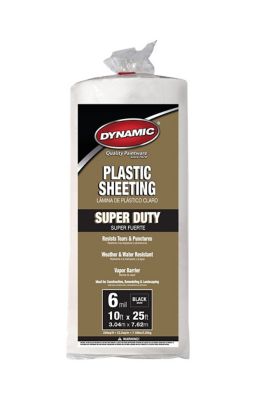 Dynamic 10 ft. x 25 ft. 6 mil Black Plastic Sheeting