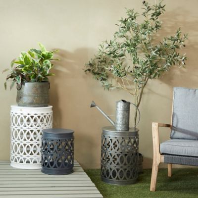 Harper & Willow Multicolor Metal Coastal Accent Tables, 3-Pack