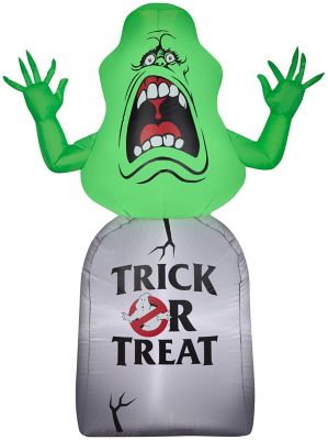 Gemmy Airblown Inflatable Ghostbusters Slimer on Tombstone, 59.84 in. x 20.87 in. x 43.3 in.