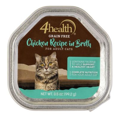 4health Grain Free Adult Chicken in Broth Recipe Wet Cat Food, 3.5 oz.