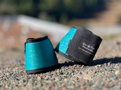 Image showing  Miniature Horse/Pony Bell Boot, Teal, 2 pk.