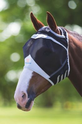 Shires Equestrian Products Fine Mesh Horse Fly Mask with Ear Holes