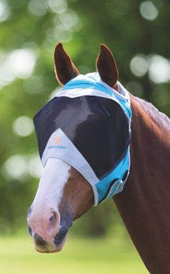 Shires Equestrian Products Fine Mesh Horse Fly Mask with Ear Holes