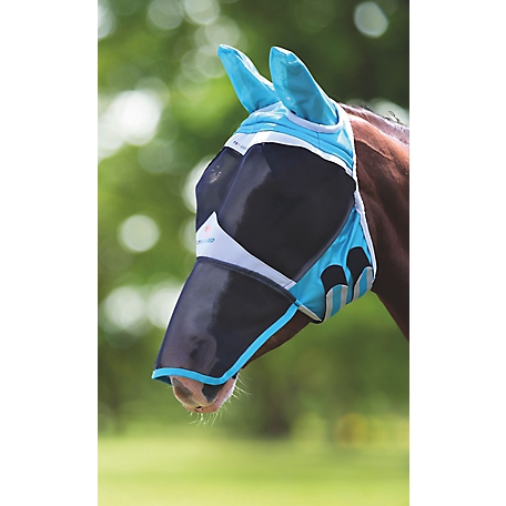 Shires Equestrian Products Fine Mesh Horse Fly Mask with Ears and Nose