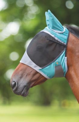Shires Equestrian Products Deluxe Horse Fly Mask with Ears