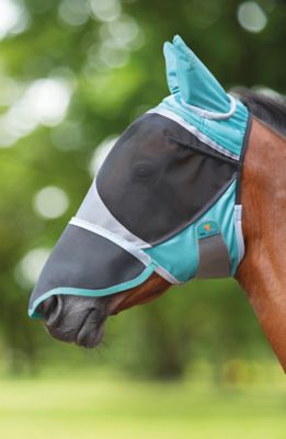 Shires Equestrian Products Deluxe Horse Fly Mask with Ears and Nose