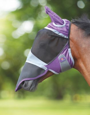 Shires Equestrian Products Deluxe Horse Fly Mask with Ears and Nose