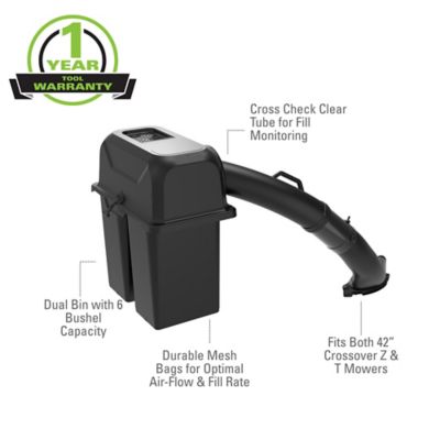 Image showing  Pro 42 in. Double Bagger for Zero-Turn Mower and Riding Lawn Mower