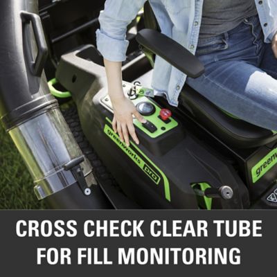 Image showing 6 th Greenworks Pro 42 in. Double Bagger for Zero-Turn Mower and Riding Lawn Mower