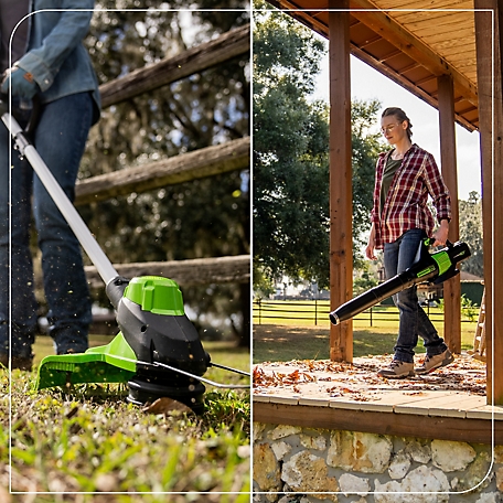 Greenworks 60V 13 in. TORQDRIVE Cordless Battery String Trimmer, 2.0 Ah  Battery and Charger at Tractor Supply Co.