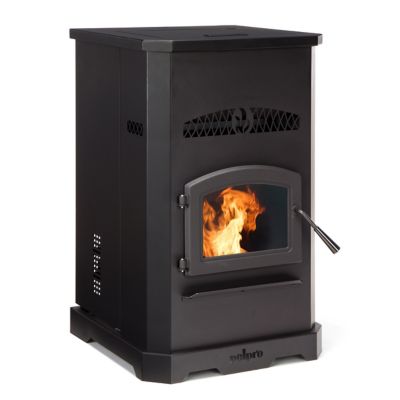 PelPro Pellet Stove with Black Door, 2,500 sq. ft.