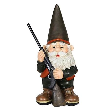 Exhart Good Time Hunting Harry Garden Gnome Statue, 11815-RS
