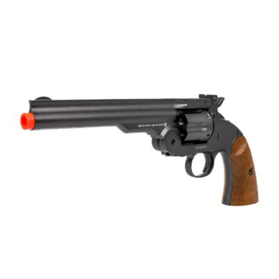 Barra Airguns 6mm Schofield Airsoft Revolver, Gunmetal, 4022