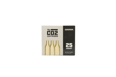 Barra Airguns 12g CO2 Cartridges, 25-Pack