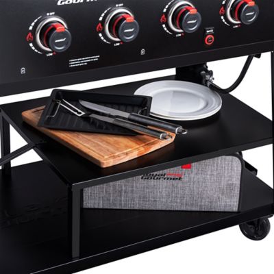 Image showing 8 th Royal Gourmet 8-Burner Propane Gas Grill with Double-Layer Bottom Shelf and Independently Controlled Dual Systems, Black