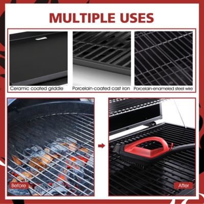 Image showing  Grill Cleaning Brush Set, 18 in. BBQ Wire Bristle Brush and Scraper with Extra Replacement Head for Grills, TB1806