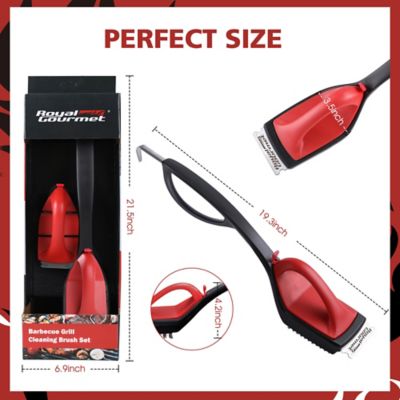 Image showing  Grill Cleaning Brush Set, 18 in. BBQ Wire Bristle Brush and Scraper with Extra Replacement Head for Grills, TB1806