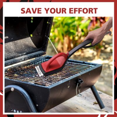 Image showing  Grill Cleaning Brush Set, 18 in. BBQ Wire Bristle Brush and Scraper with Extra Replacement Head for Grills, TB1806