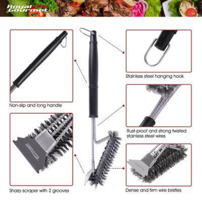 Image showing  Grill Cleaning Brush and Scraper, Wire Bristles Stainless Steel Brush for Gas or Charcoal Grills, TB1707