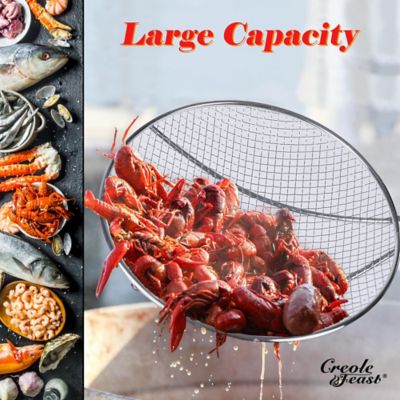 Image showing  36 in. Stainless Steel Strainer, Wire Skimmer and Mesh Scoop, Crawfish Long Ladle Accessories