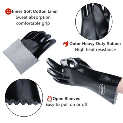 Image showing  Unisex Adult High Heat-Resistant Waterproof Heavy-Duty Insulated Grill Gloves, 1-Pair