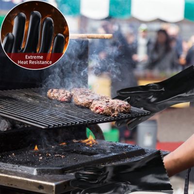 Image showing 6 th Creole Feast Unisex Adult High Heat-Resistant Waterproof Heavy-Duty Insulated Grill Gloves, 1-Pair