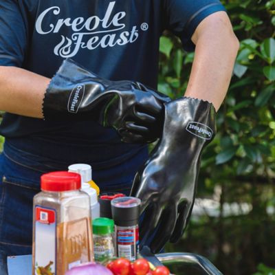 Image showing 7 th Creole Feast Unisex Adult High Heat-Resistant Waterproof Heavy-Duty Insulated Grill Gloves, 1-Pair