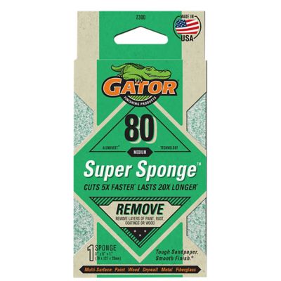Big Gator Tools 80 Grit Medium Gator Premium Sanding Sponge
