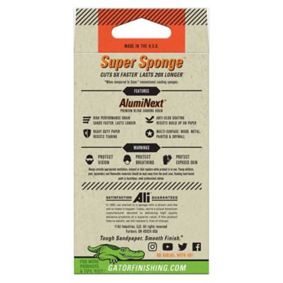 Image showing  3 in. x 5 in. 180 Grit Very Fine Gator Premium Sanding Sponge