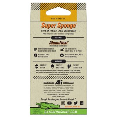 Image showing  3 in. x 5 in. 220 Grit Very Fine Gator Premium Sanding Sponge