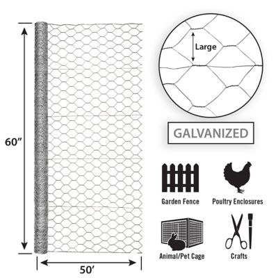 Image showing  2 in. Mesh 50 ft. x 60 in. Chicken Wire